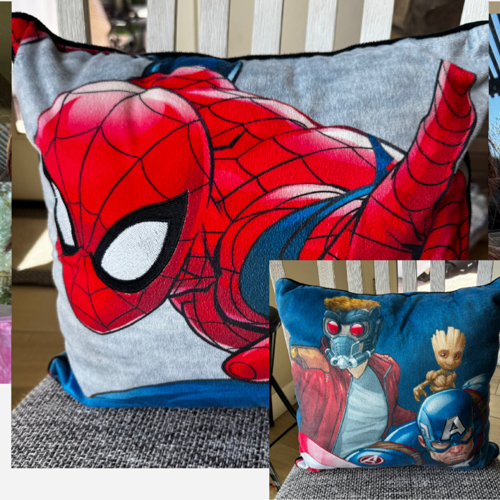 Marvel Superheroes 2-Sided Pillow Spider-Man Star-Lord Groot Captain America
